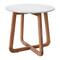 Hello Honey® Modern Bohemian Marble & Wood Round End Table